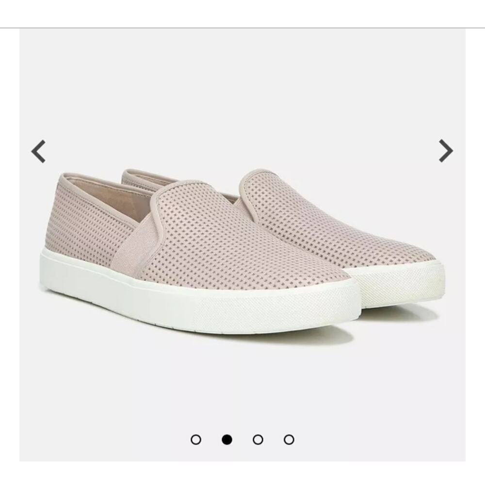 Vince Perforated Leather Blair Sneaker in Marble Size 7.5